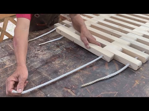Realistic Recycling Project From Dismantled Wood // How To Make A Sturdy Wooden Hammock