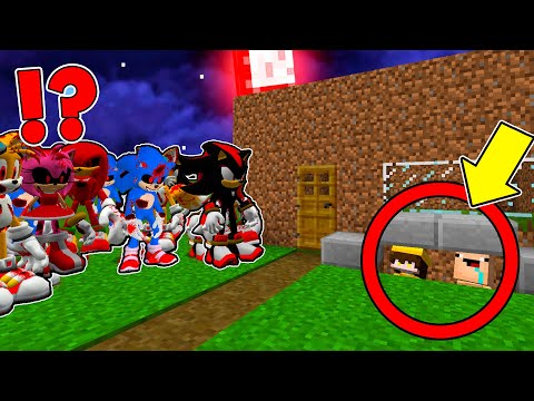 Apocalipsis de SONIC 3.EXE vs CASA 100% SECRETA en Minecraft 😱 | 2 Noobs vs SONIC 3