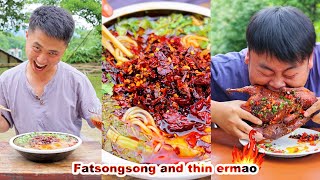A New Beginning! Songsong Ermao started setting up a stall to sell lamb powder！