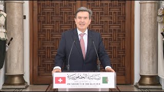 تصريح سفير كنفدرالية سويسرا عقب استقباله من قبل رئيس الجمهورية إثر انتهاء مهامه بالجزائر