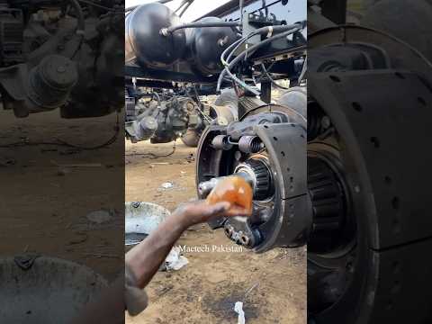 Truck wheel greasing #diy #greasing #restoration