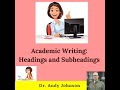 Academic Writing Structure and Techniques