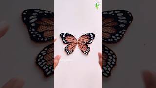 Easiest Butterfly DIY on Paper 😱 🦋 #shorts