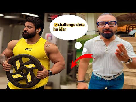 🤔Ajaz Khan gave an open challenge to Rajveer fitness  in Mumbai 💪#ajazkhan #rajveerfitness