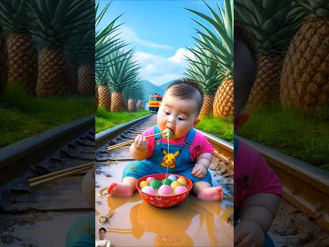 ❤️ Evolution of Baby: Train Attack on Baby for Food Eating #cat #cute #love #shorts BabyLos 67