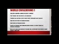 World History Course Options and Differences