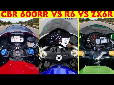 CBR 600 RR VS Yamaha R6 VS Ninja ZX6R | 0 TO 300 | TOPSPEED !!!