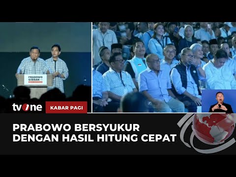 Unggul di Hitung Cepat, Prabowo Sampaikan Terima Kasih