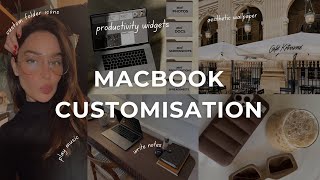 Macbook organisation + customisation tips/tricks! Aesthetic Macbook for Productivity