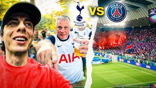 TIFOSERIE A CONFRONTO 💥🏟️ tifosi del Tottenham e gli Ultras del Psg invadono Udine