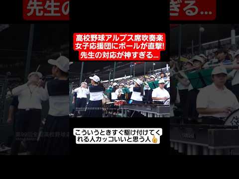 【甲子園】高校野球アルプス席吹奏楽応援団にボールが直撃！先生の対応が神すぎる…#shorts#tiktok#おすすめ#甲子園#高校野球#感動