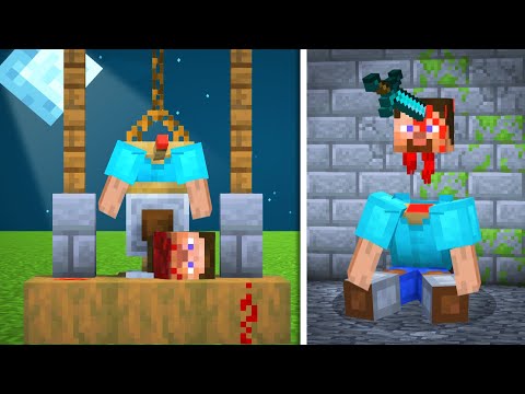 25 Most Disturbing Ways to make STEVE Look Dead in Minecraft