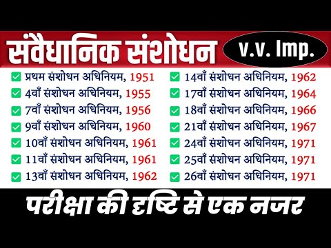 Constitutional Amendment | सैवधानिक संशोधन | Polity Important Questions | Amresh Pandey | Study91