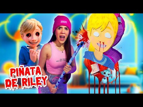 ABRÍ una PIÑATA ATERRADORA de Riley de Intensamente y OCULTABA cosas ESPANTOSAS💀💢 | Ani Cat😻