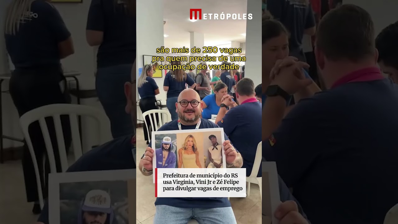 Prefeitura de município do RS usa Virginia Vini Jr e Zé Felipe para divulgar vagas de emprego