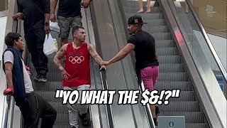 Touching Hands On The Escalator Prank 😱