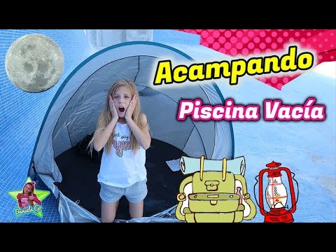 ACAMPANDO EN MI PISCINA VACÍA! Paso la Noche en la Alberca SIN AGUA? 😱 TODO SALE MAL