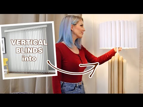 Turn Vertical Blinds into Modern Art Deco Floor Lamp