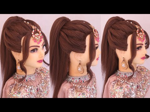 Twist hairstyles l High Ponytail hairstyles l Stylish Best Ponytail l Engagement Bridal hairstyles