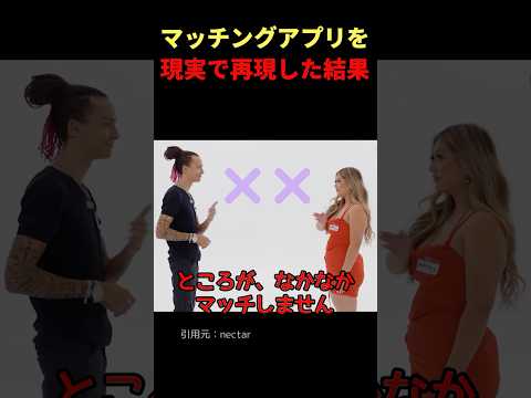 マッチングアプリを現実で再現した結果
