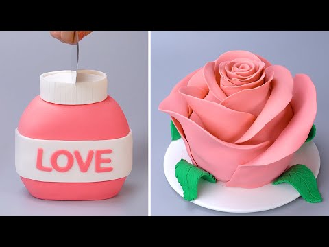 How To Make Chocolate Cake For My Love | So Yummy Pink Cake Decorating | Tasty Plus Cake