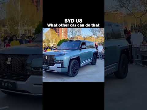 BYD U8:Can Range Rover do it?😂😂😂#dreamcar #electriccar #rangerover #offroad