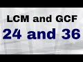 Understanding LCM and GCF