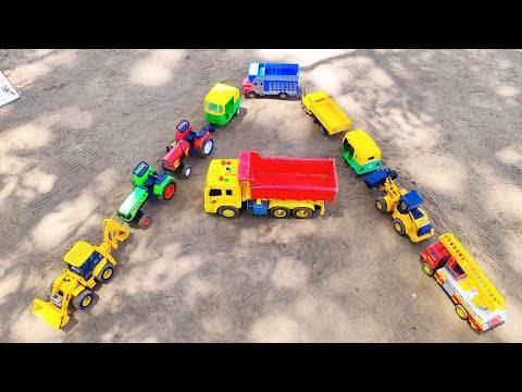 ABCD Alphabet A shape parking video| tractor jcb autorickshaw dumper truck bulldozer A shape parking