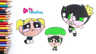 Coloring Powerpuff Girls Rowdyruff Boys (Las Chicas Superpoderosas)Blossom Bubbles Buttercup