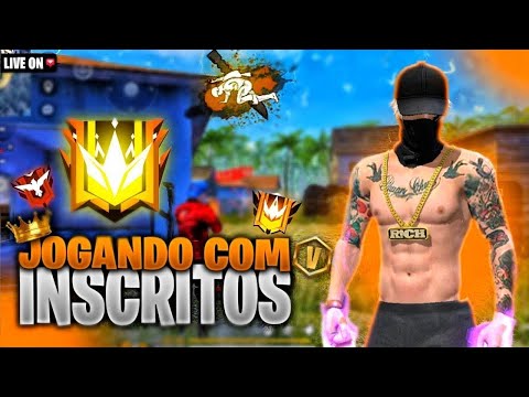 🔥 FREE FIRE AO VIVO 🔥👑 JOGANDO COM RANQUEADA COM INSCRITOS 👑🔥 MESTRE RUMO AO DESAFIANTE 🔥 LIVE FF