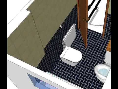 maqueta virtual de baño bloque 2, bajo b