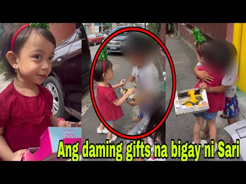 Anak ni Jhong Hilario na si Sarina NAMIGAY Ng Regalo Sa Mga Bata