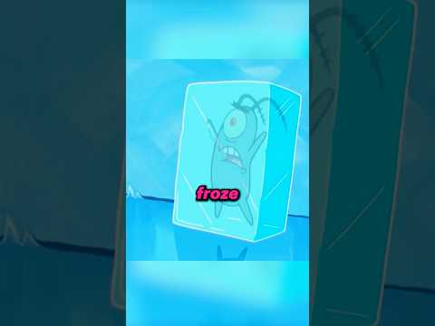 Plankton is frozen to ice. #spongebob #shorts #animation #funny