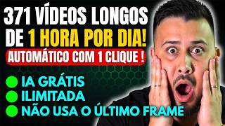 Como Criar VÍDEOS LONGOS COM IA para Canal Dark COM 1 CLIQUE! GRÁTIS e ILIMITADO! (Monetiza Rápido)
