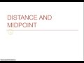 Distance and Midpoint Formulas