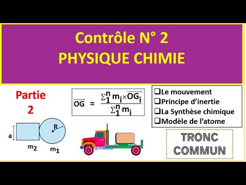 correction du Contrôle N° 2  physique chimie  semestre 1 tronc commun  partie 2