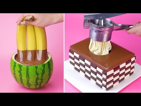 Most Satisfying Cake Decorating To Impress Your Family | The Best Chocolate Cake Videos | Tasty Plus