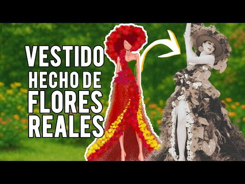 Hice un VESTIDO DE FLORES REALES en SOLO 8 horas! 😱🌼