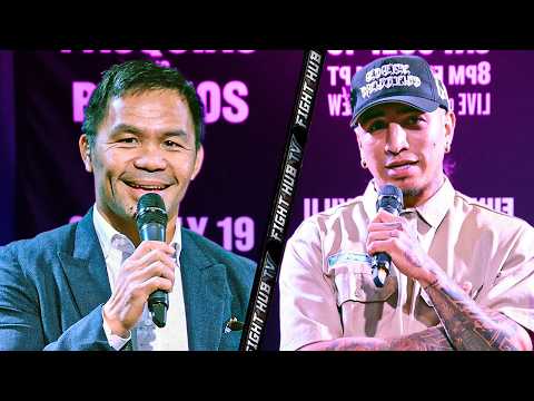 Manny Pacquiao vs Mario Barrios FULL KICK OFF PRESS CONFERENCE & TWO FACE OFFS