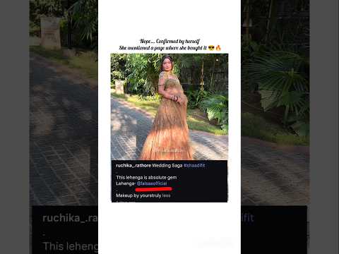 her lehenga is too expensive for real ๐ค๐ฅ #shorts #viral #ruchikarathore #fyp #family #trending #fun