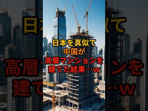 日本を真似て中国が高層マンションを建てた結果…w
