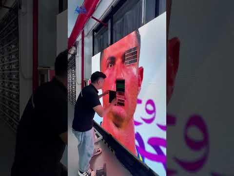 Can his face be successfully restored?#leddisplay #ledscreen #ledwall #videowall #installation