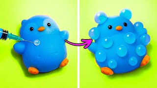 Kendin Yap Stres Oyuncakları Savaşı: Bütçe vs Lüks! 🤑 Dev VS Minik Sanat Meydan Okuması