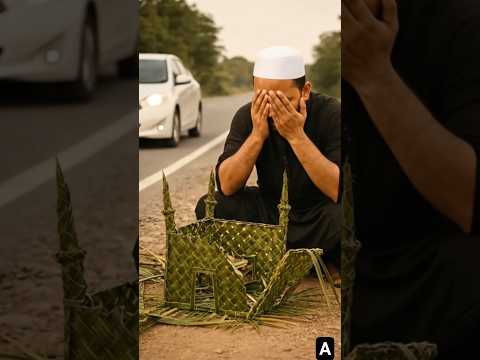 Crushedโฆ๐ But He Rebuilt the Palm Leaf Mosque Again โ๏ธ๐โจ #shorts #viral #aiart #youtubeshorts