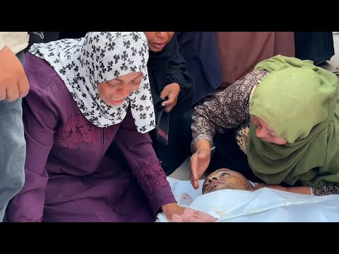 وداع وتشييع مجموعة من شهداء العدوان الإسرائيلي في خان يونس جنوب قطاع غزة