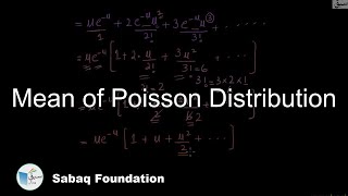 Mean of Poisson Distribution