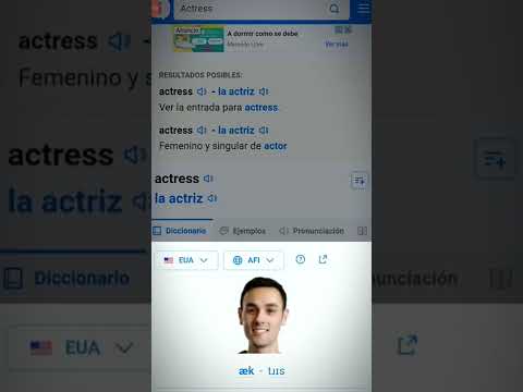 ¿Cómo se pronuncia "Actriz" en inglés? #ingles #actress #inglesfacil #inglesrapido #aprenderingles