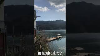 【相模湖】真冬の相模湖に来てみた。平日は少し閑散としていて静かな湖でした