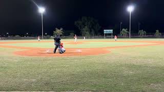 Central Florida Canes 13u vs. Florida Rivals. Bottom 1st inning.  Perfect Game MLK tournament.