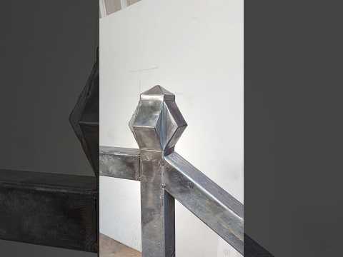 brilliant idea to make a nice stair pillar ornament #welding #creative